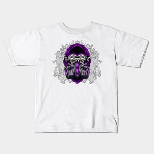 Gorilla with Gas Mask Illustration 05 Kids T-Shirt